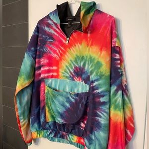 Colourful Tie dyed Windbreaker